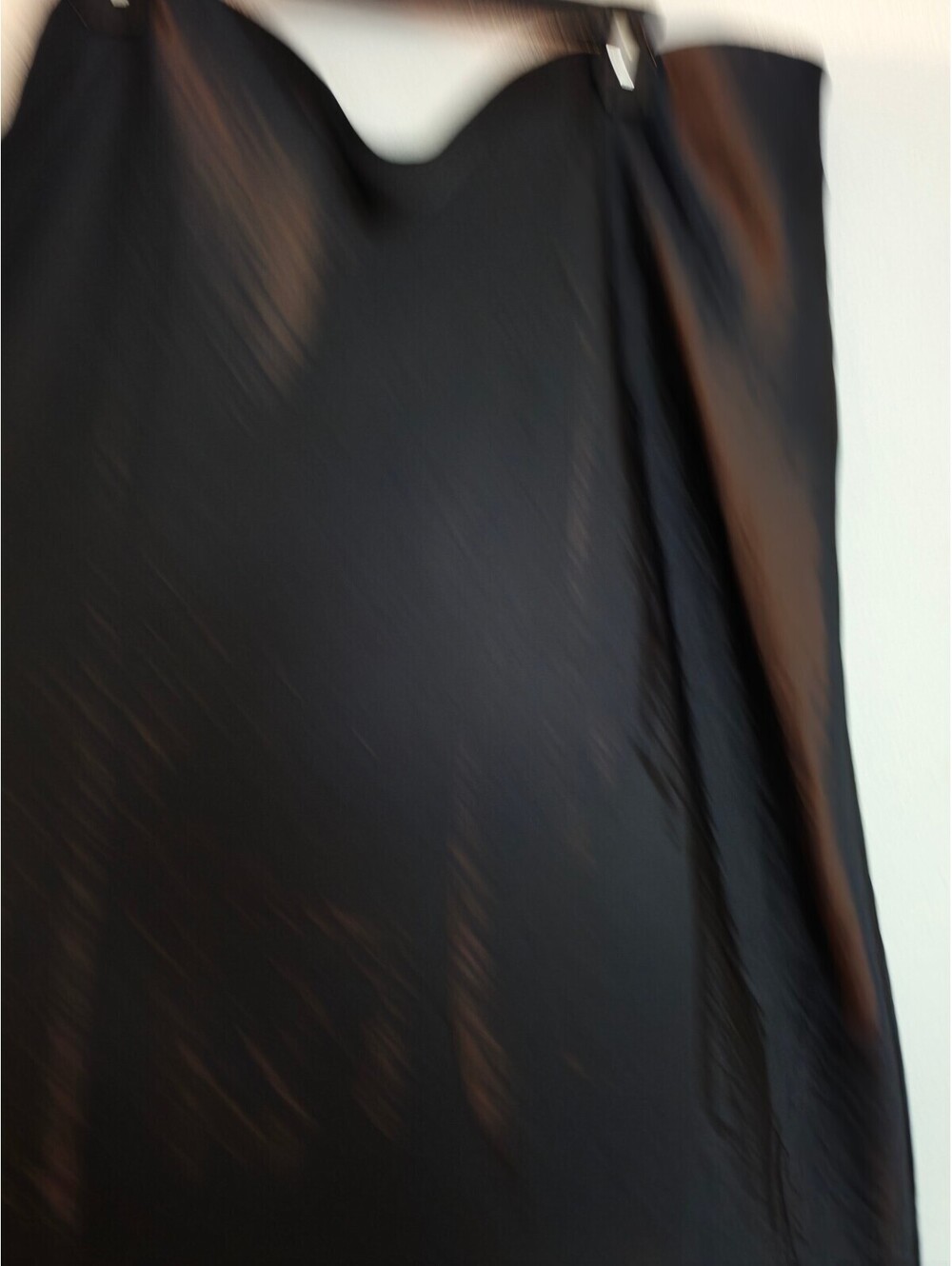 a.new day Black Satin-Like Midi Skirt Size 3X - Picture 2 of 8